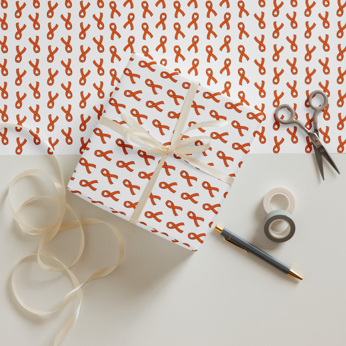ADHD Awareness Ribbon Wrapping Paper Sheets