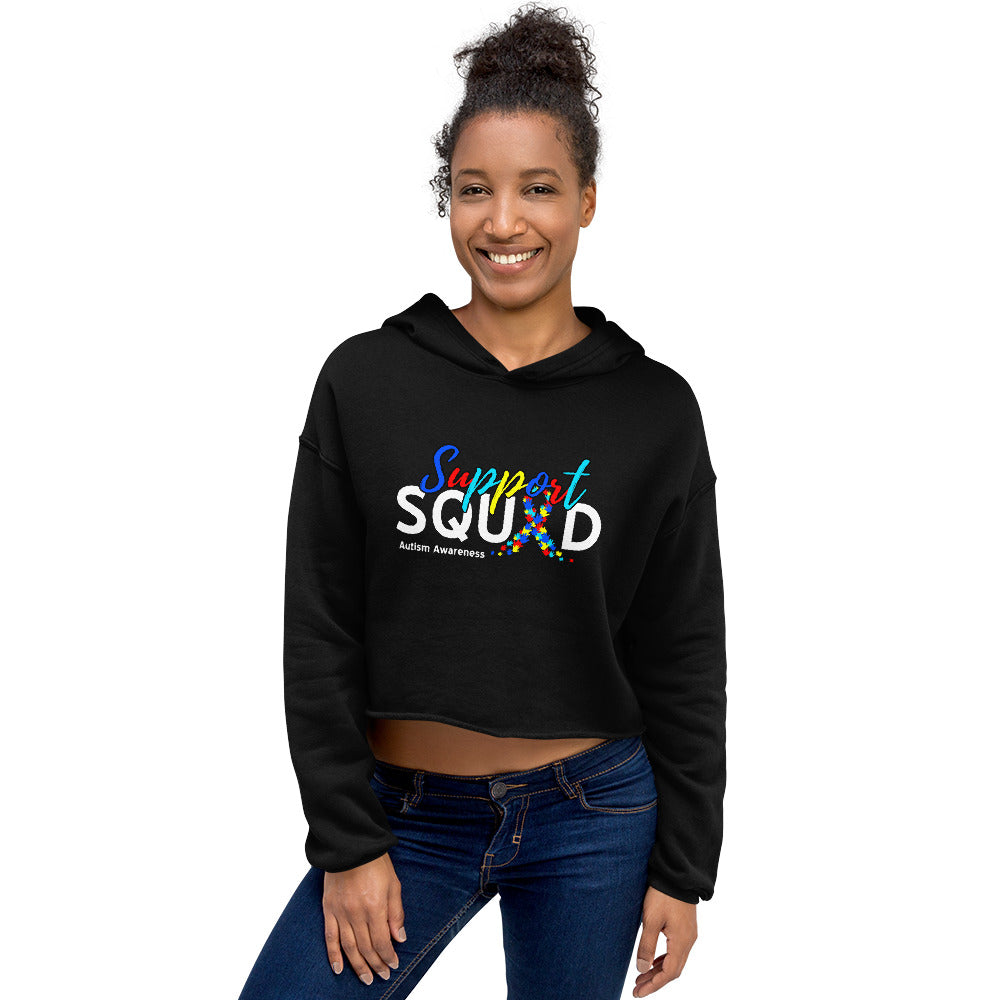 Autism Support Squad Cropped Hoodie