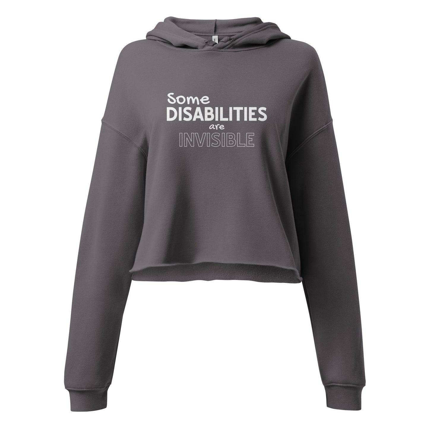 Invisible Disability (Awareness for All) Cropped Hoodie