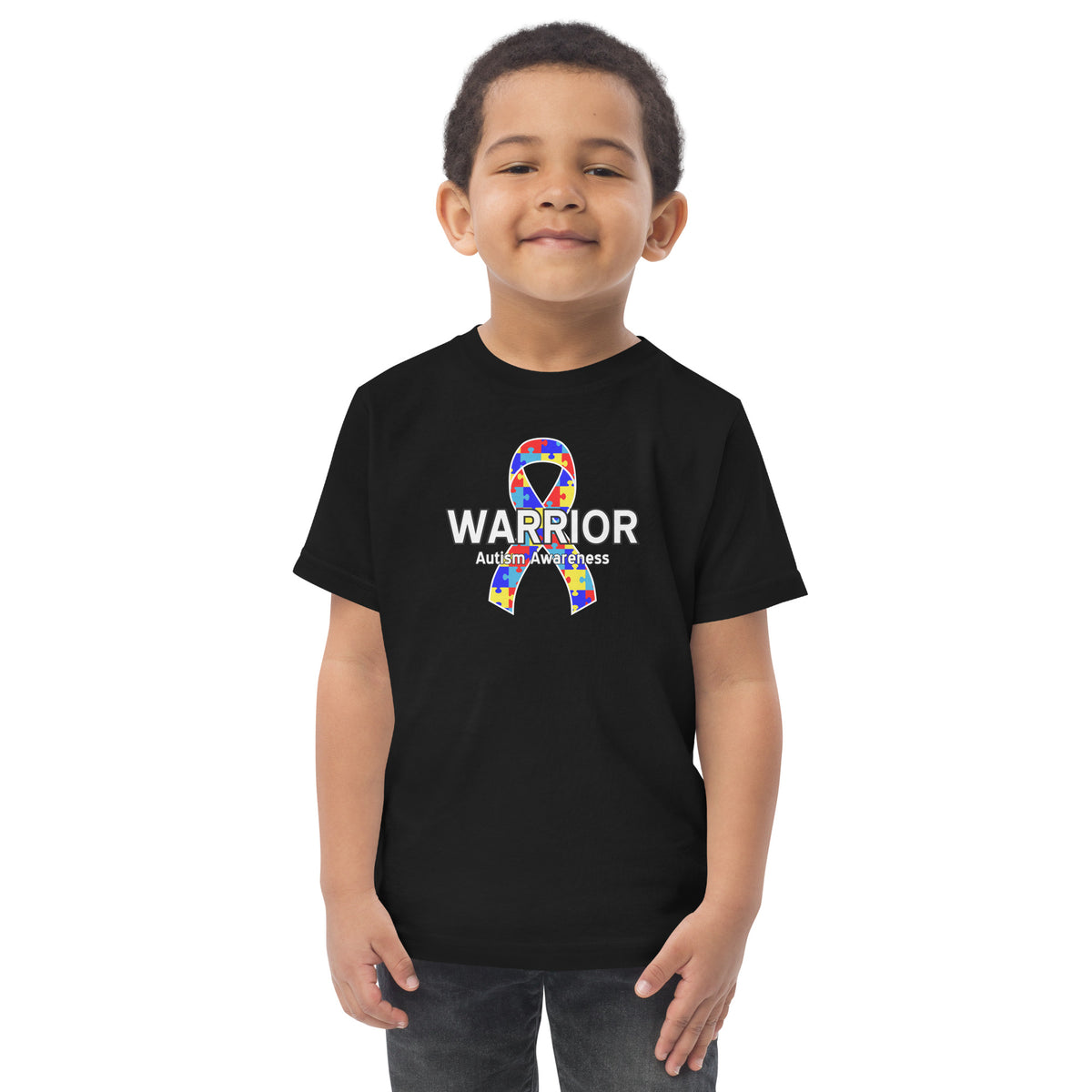 Autism Warrior Kids Shirt | Graphic Autism Awareness Ribbon Tee