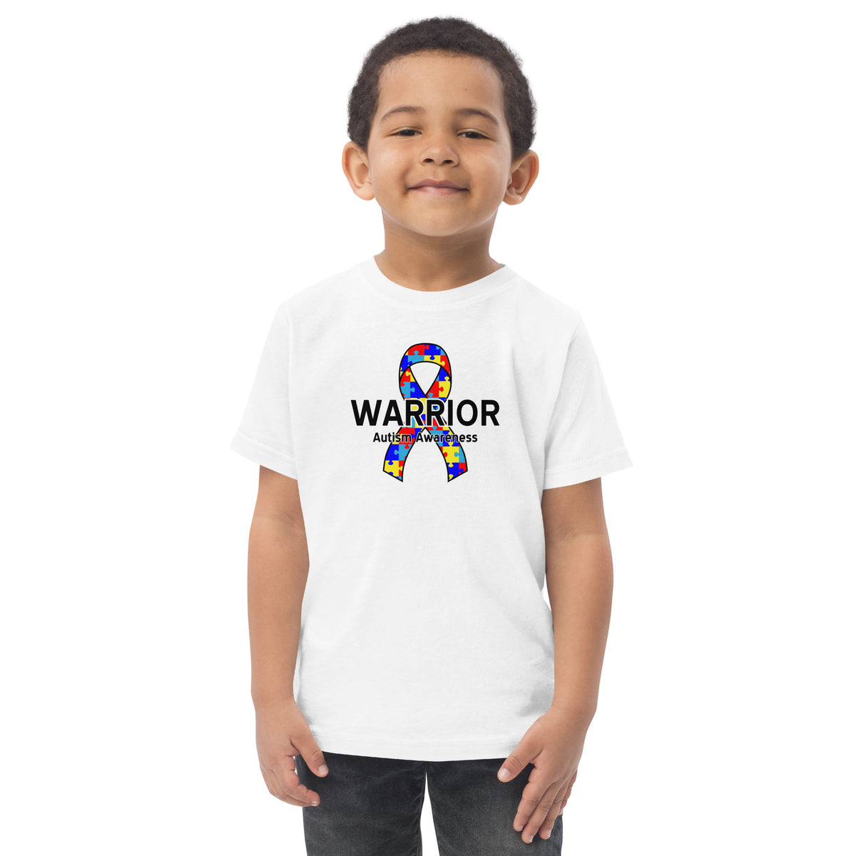 Autism Warrior Kids Shirt | Graphic Autism Awareness Ribbon Tee