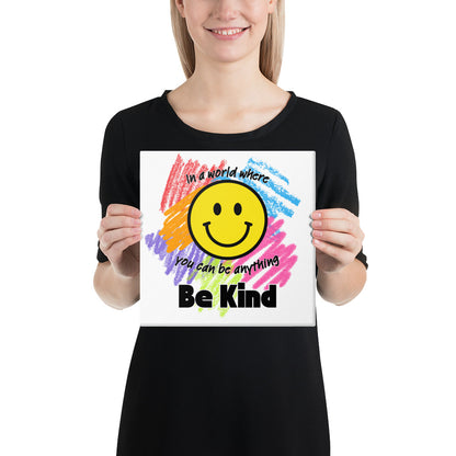 Be Kind Scribble Canvas Wall Art