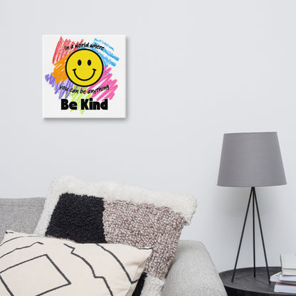 Be Kind Scribble Canvas Wall Art