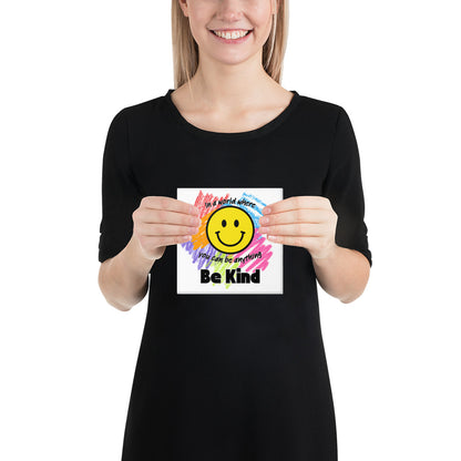 Be Kind Scribble Canvas Wall Art