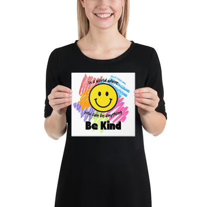 Be Kind Scribble Canvas Wall Art