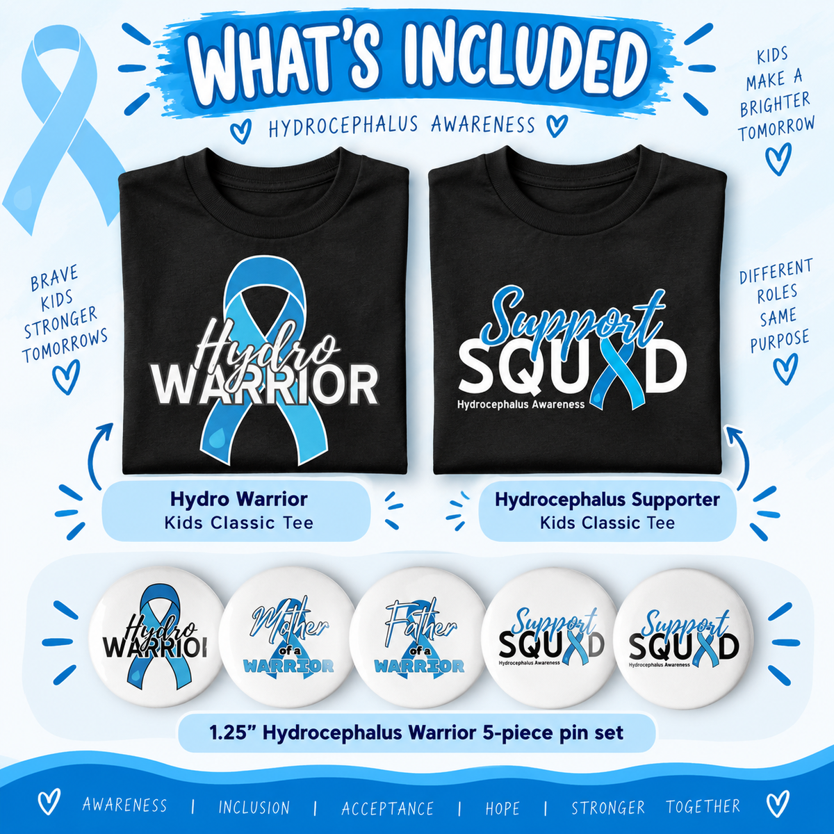 Hydrocephalus Stronger Together Kids Bundle
