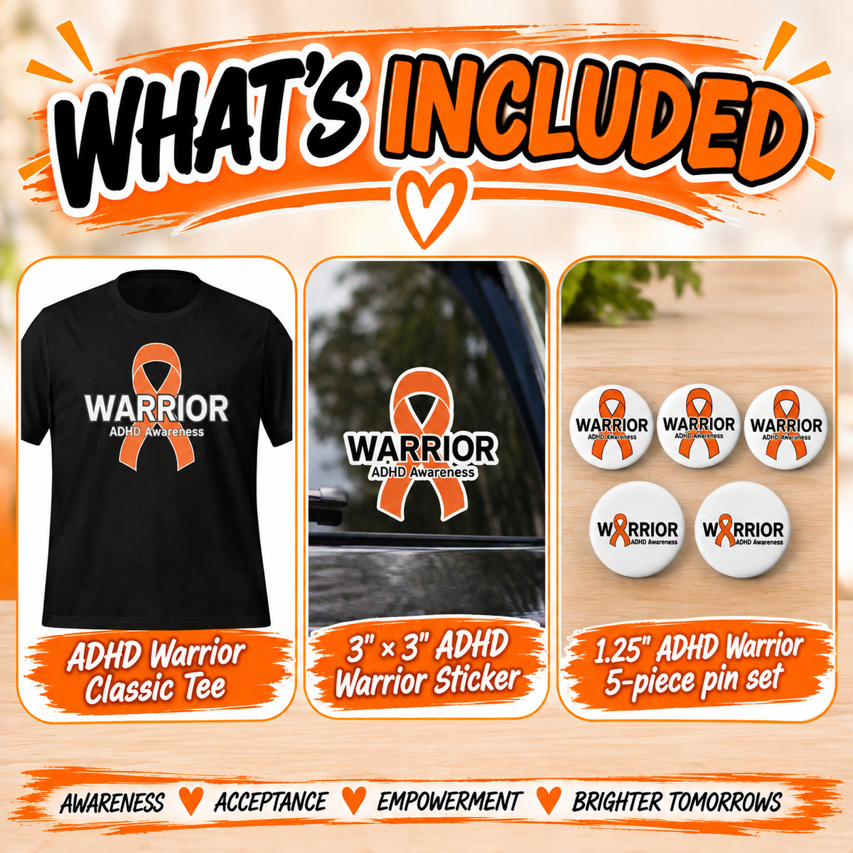 ADHD Awareness Warrior Adult Bundle