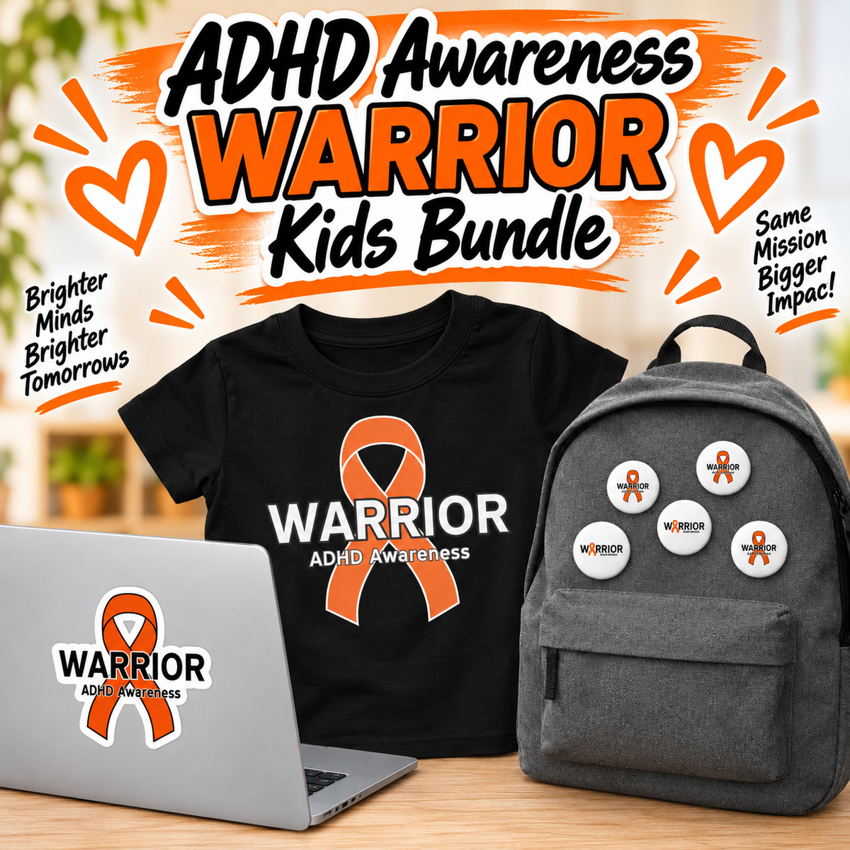 ADHD Awareness Warrior Kids Bundle