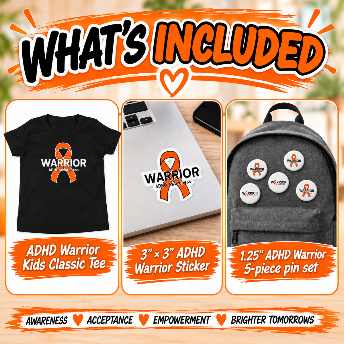 ADHD Awareness Warrior Kids Bundle