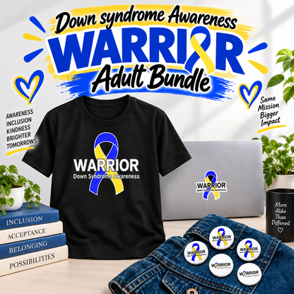 Down syndrome Awareness Warrior Adult Bundle