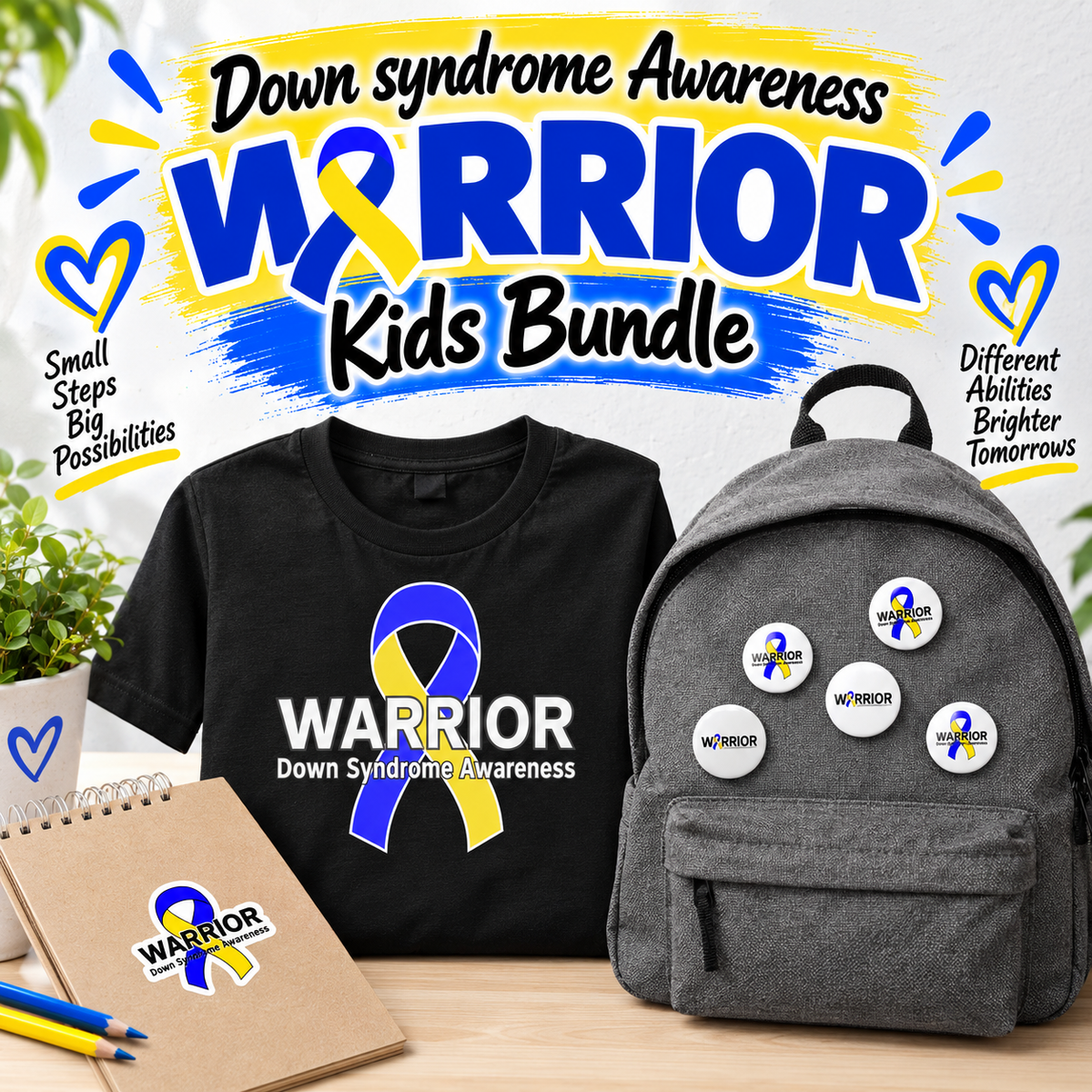 Down syndrome Awareness Warrior Kids Bundle