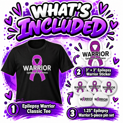 Epilepsy Awareness Warrior Adult Bundle