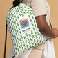 Cerebral Palsy Awareness Ribbon Drawstring Bag