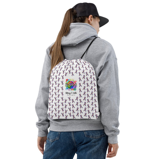 Autism Awareness Ribbon Drawstring Bag