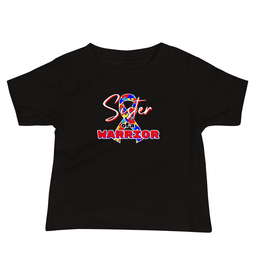 Autism Sister of a Warrior Baby Tee