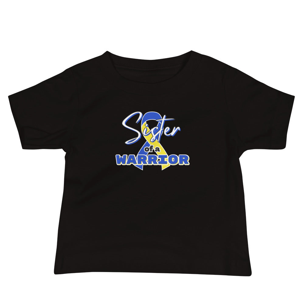 Down syndrome Sister of a Warrior Baby Tee