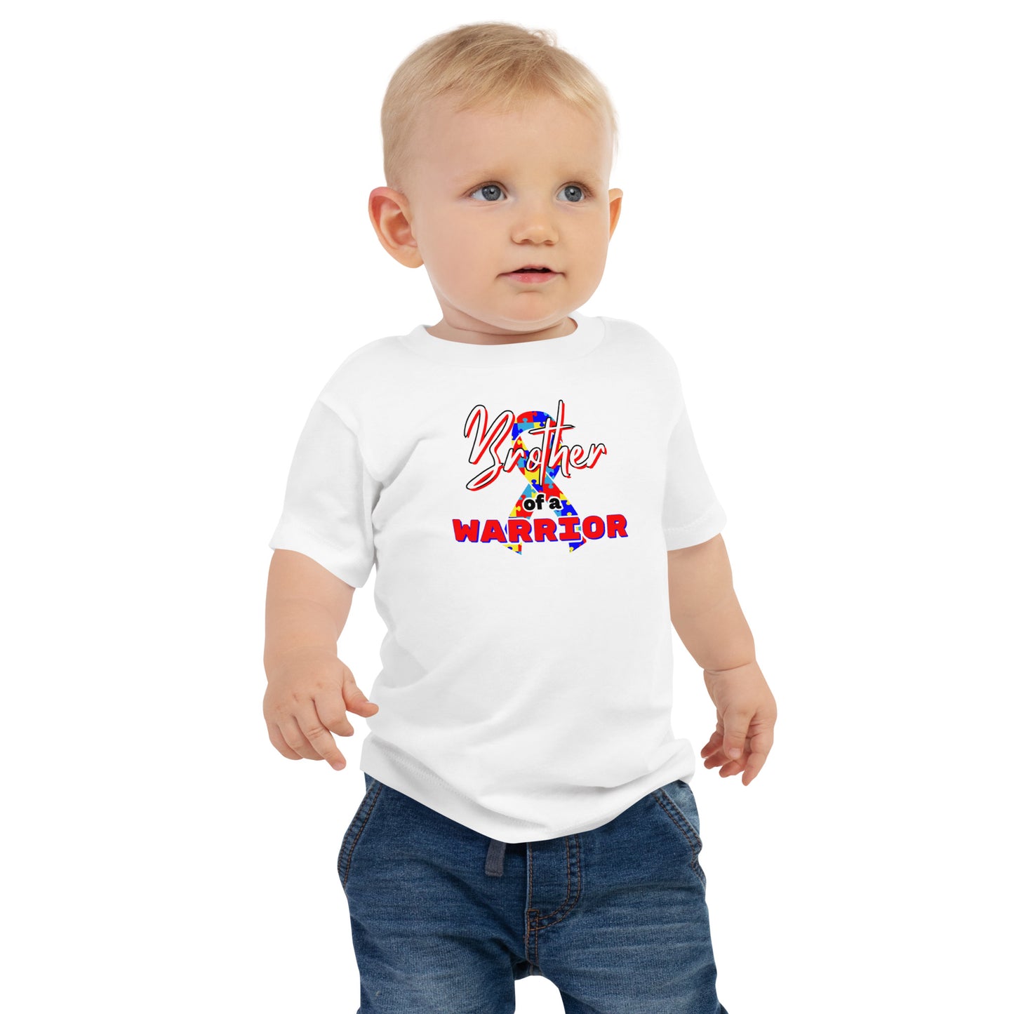 Autism Brother of a Warrior Baby Tee