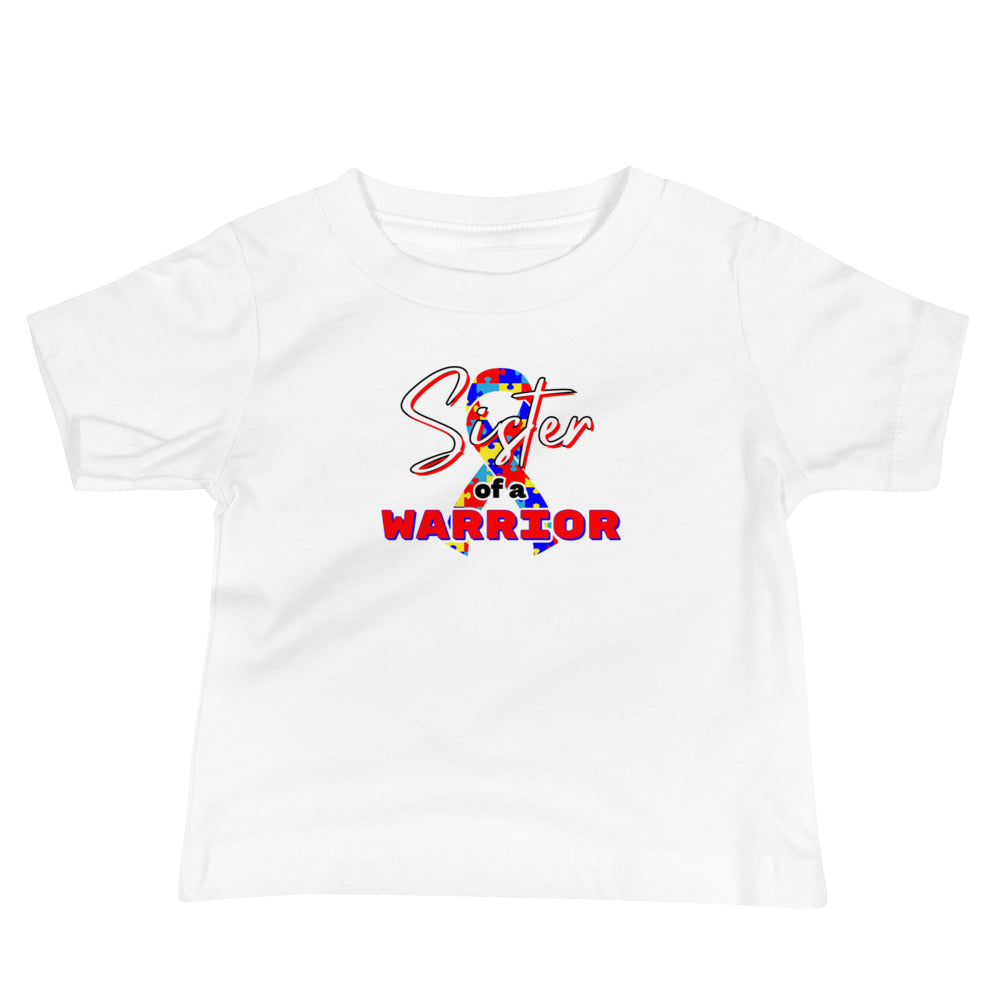 Autism Sister of a Warrior Baby Tee