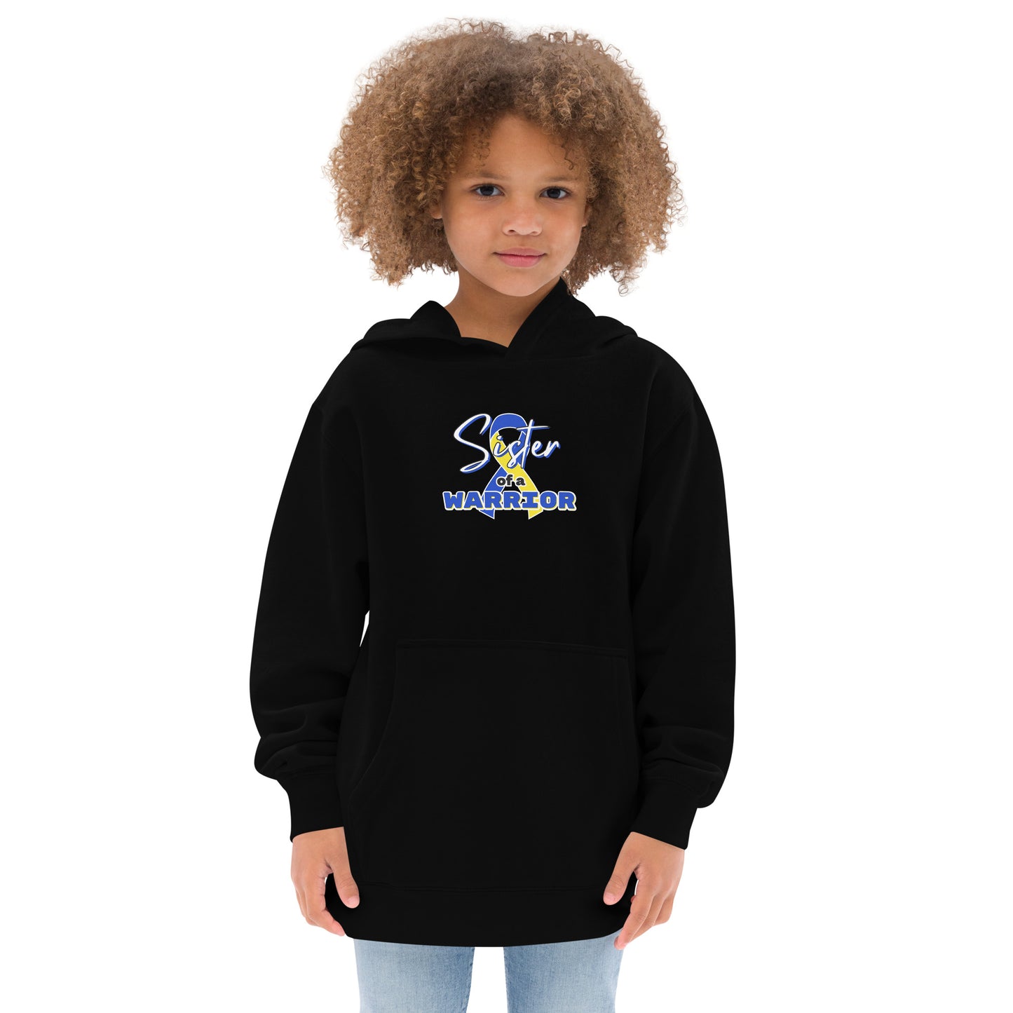 Down syndrome Sister of a Warrior Kids Hoodie