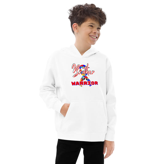 Autism Brother of a Warrior Kids Hoodie