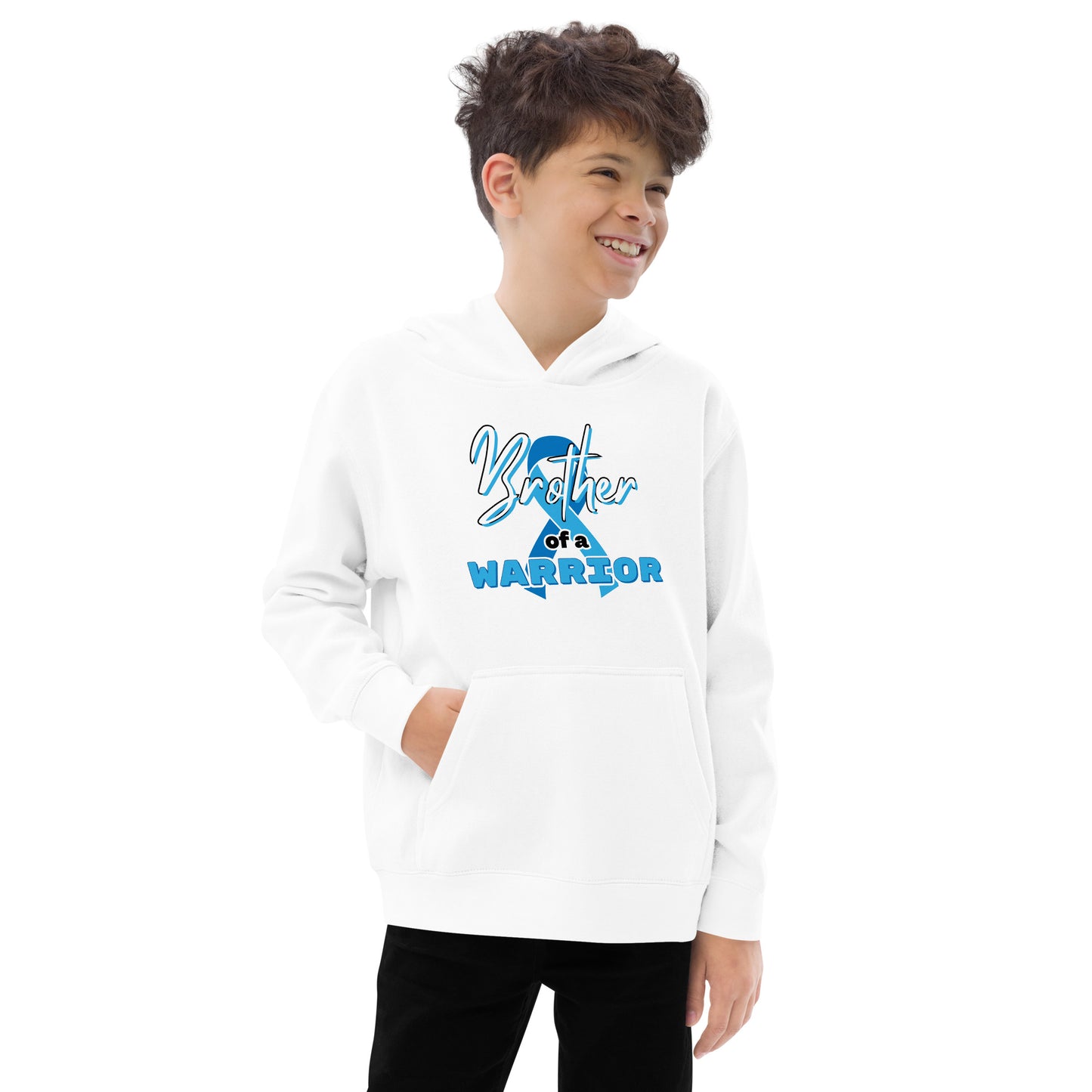 Hydrocephalus Brother of a Warrior Kids Hoodie