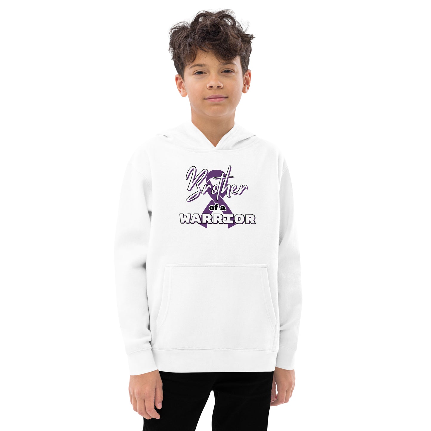 Epilepsy Brother of a Warrior Kids Hoodie