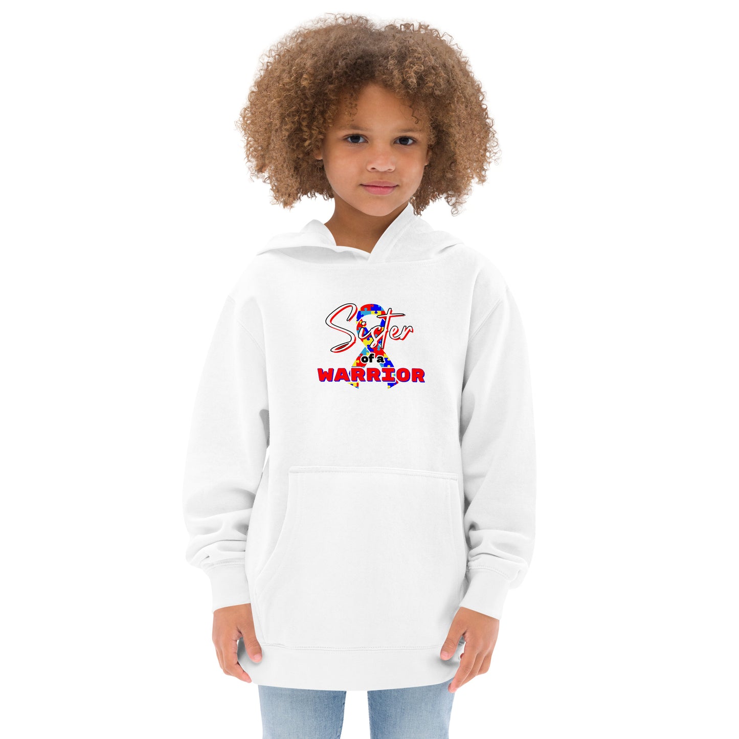 Autism Sister of a Warrior Kids Hoodie