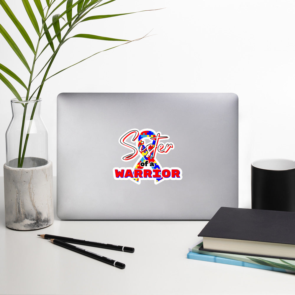 Autism Sister of a Warrior Vinyl Sticker