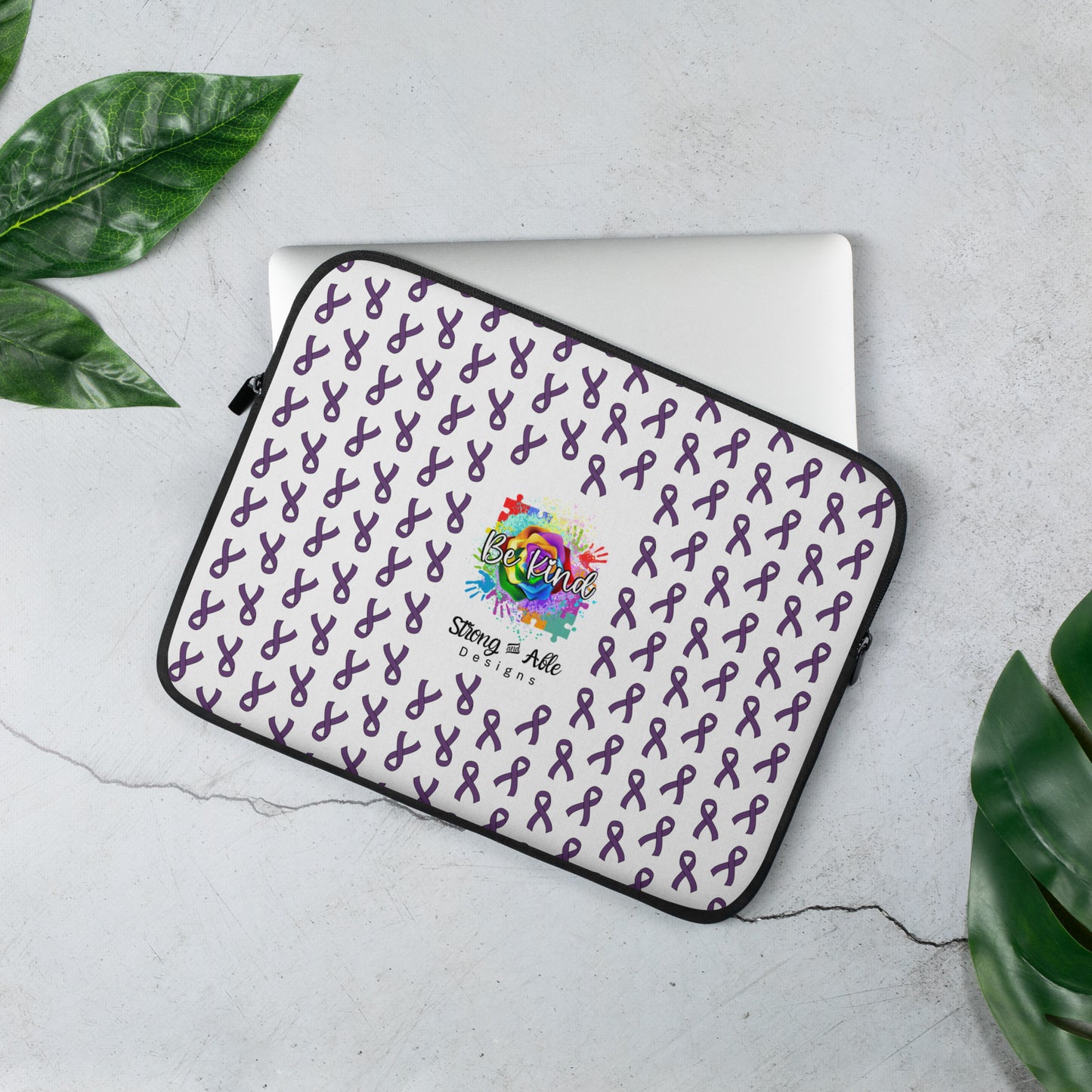 Epilepsy Awareness Ribbon Laptop Sleeve