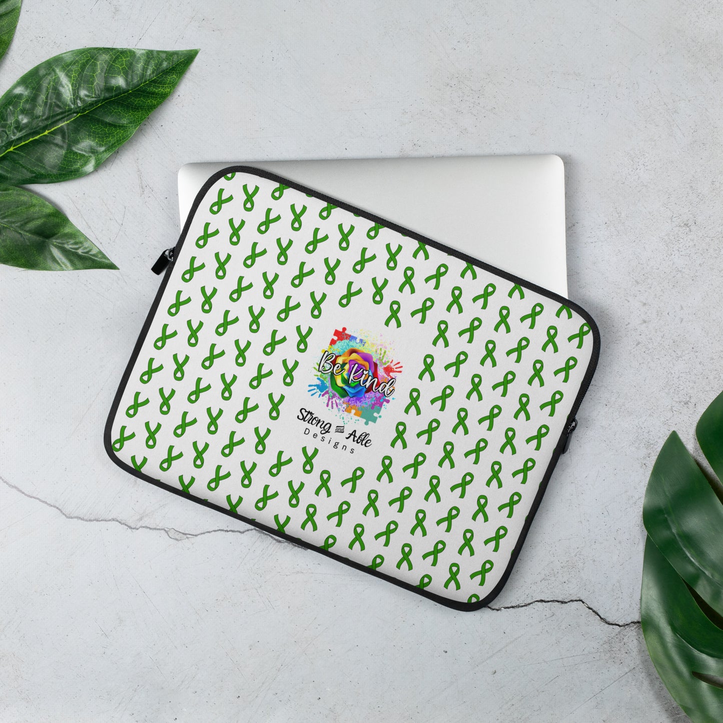 Cerebral Palsy Awareness Ribbon Laptop Sleeve