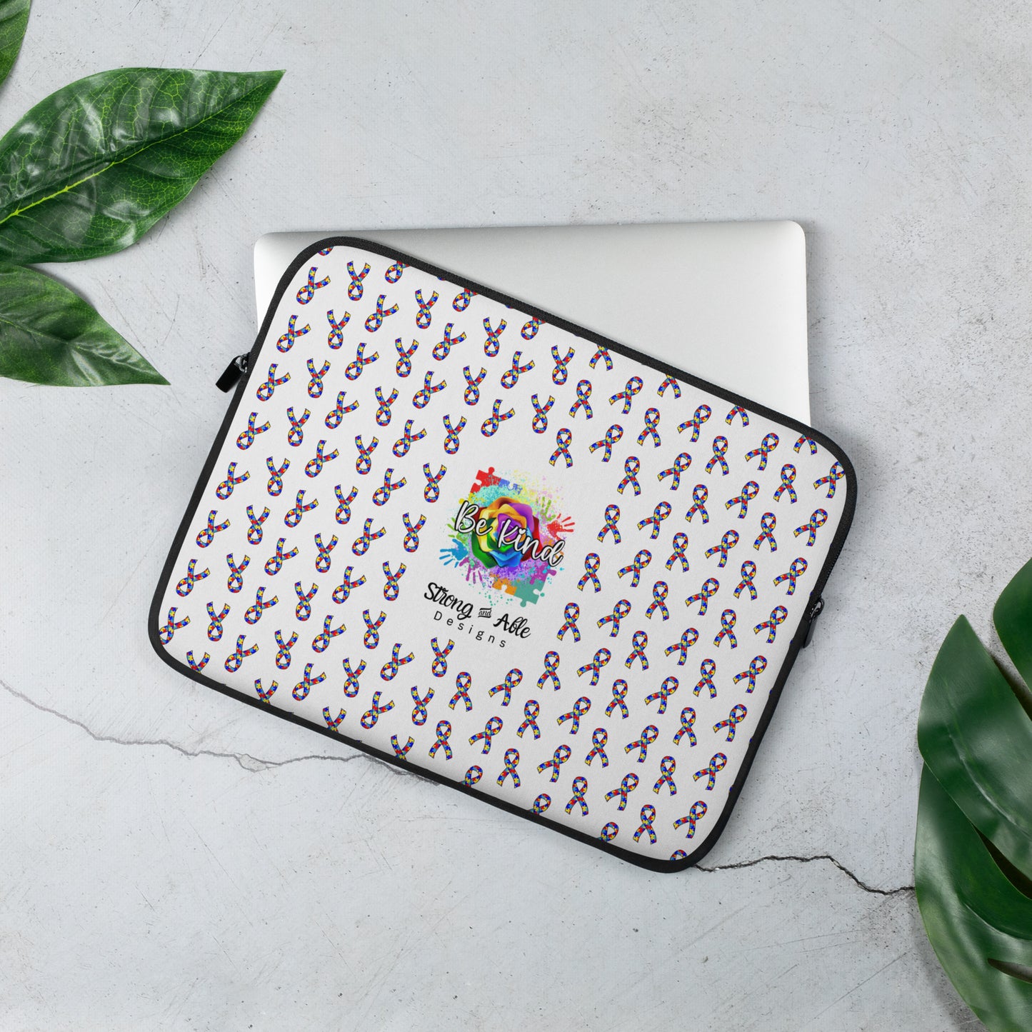 Autism Awareness Ribbon Laptop Sleeve