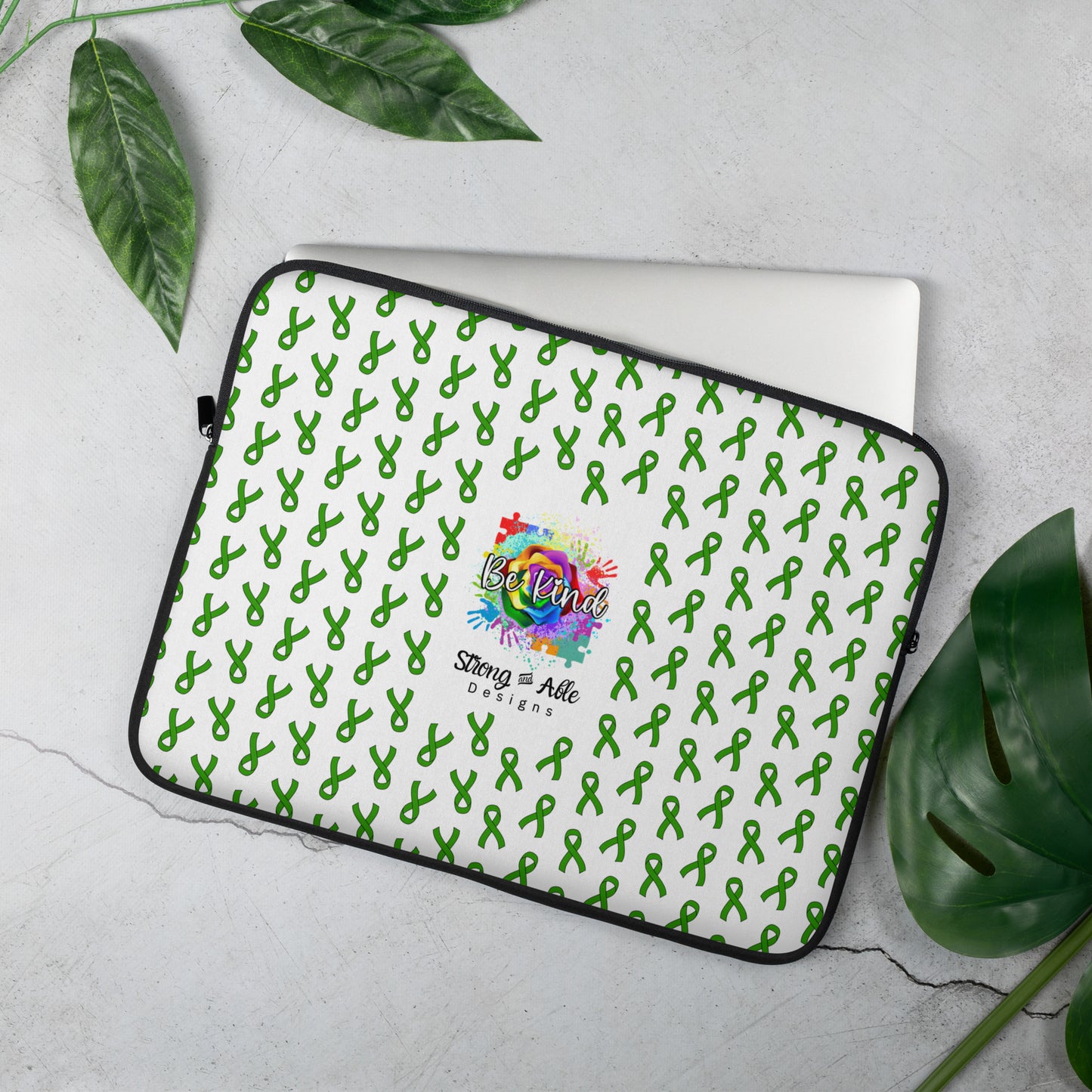 Cerebral Palsy Awareness Ribbon Laptop Sleeve