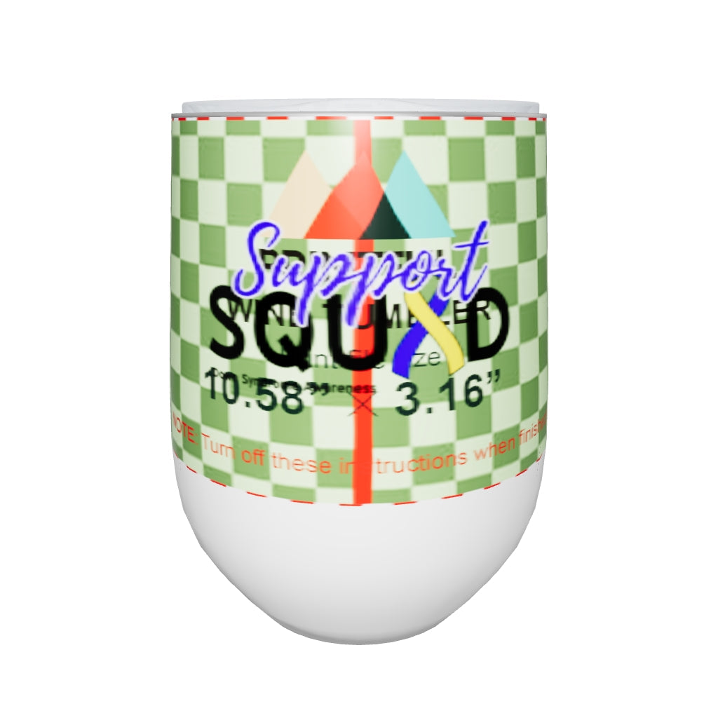 Down syndrome Support Squad Wine Tumbler