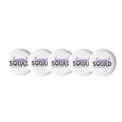 Epilepsy Support Squad Set of (5) Pin Buttons