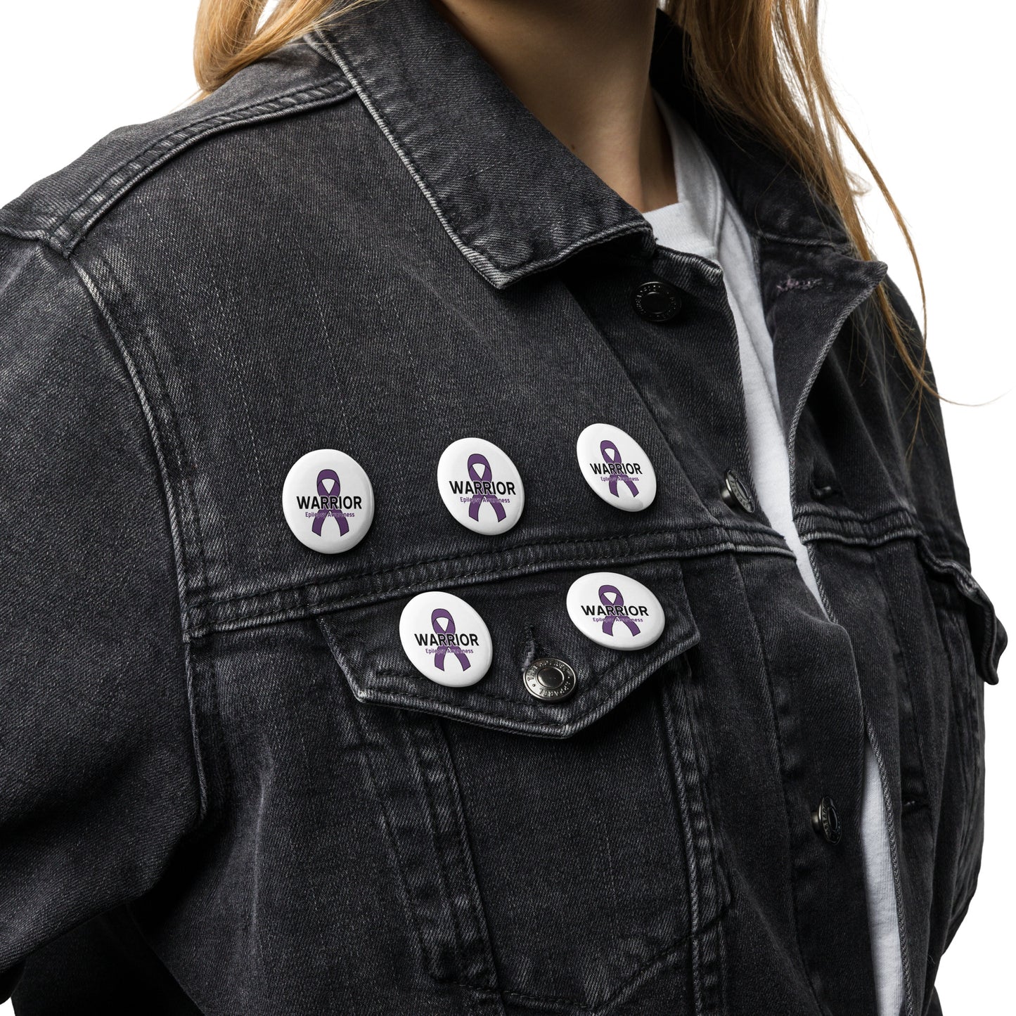 Epilepsy Warrior Set of (5) Pin Buttons