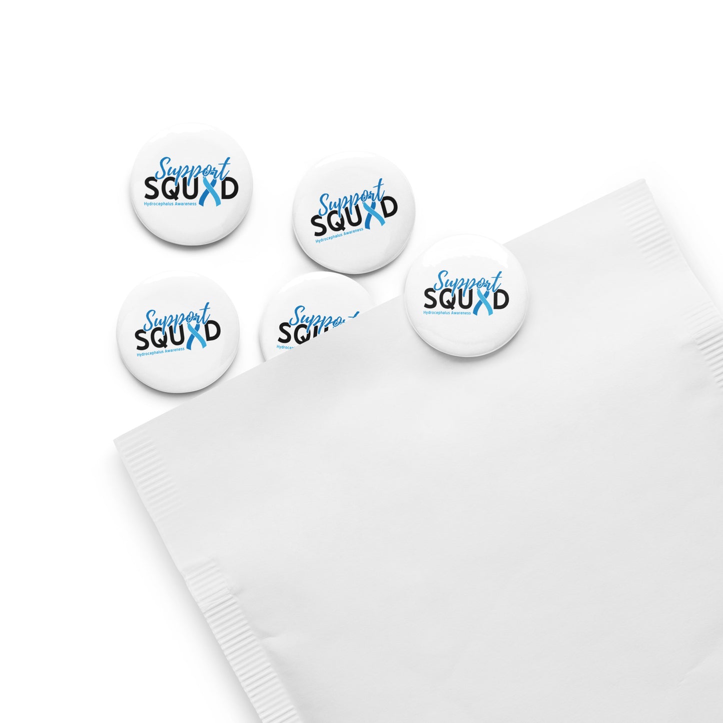 Hydrocephalus Support Squad Set of (5) Pin Buttons