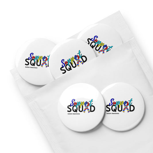 Autism Support Squad Set of (5) Pin Buttons