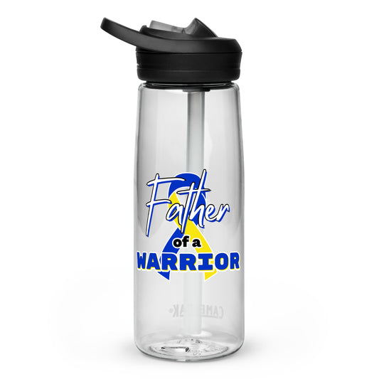 Down syndrome Father of a Warrior Sports Bottle