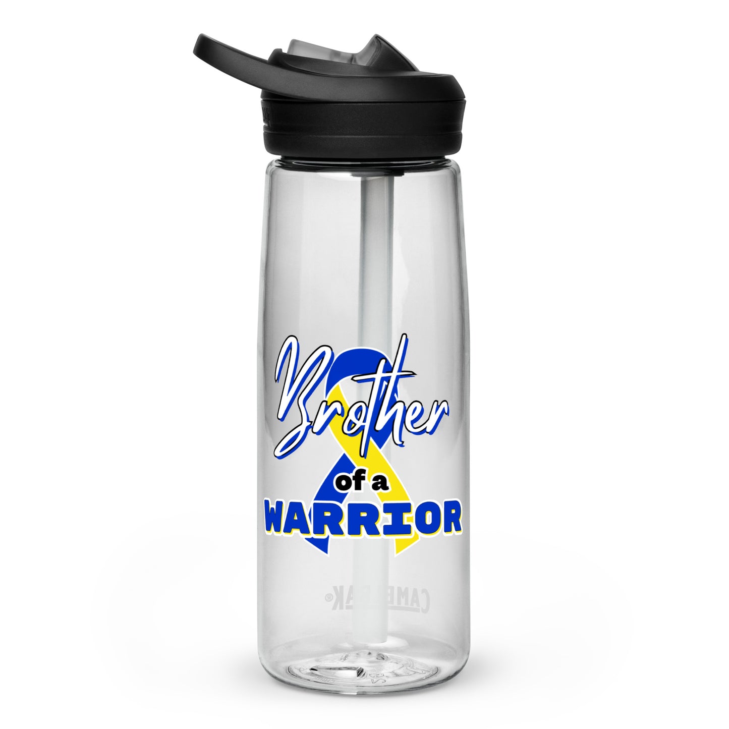 Down syndrome Brother of a Warrior Sports Bottle