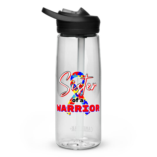 Autism Sister of a Warrior Sports Bottle