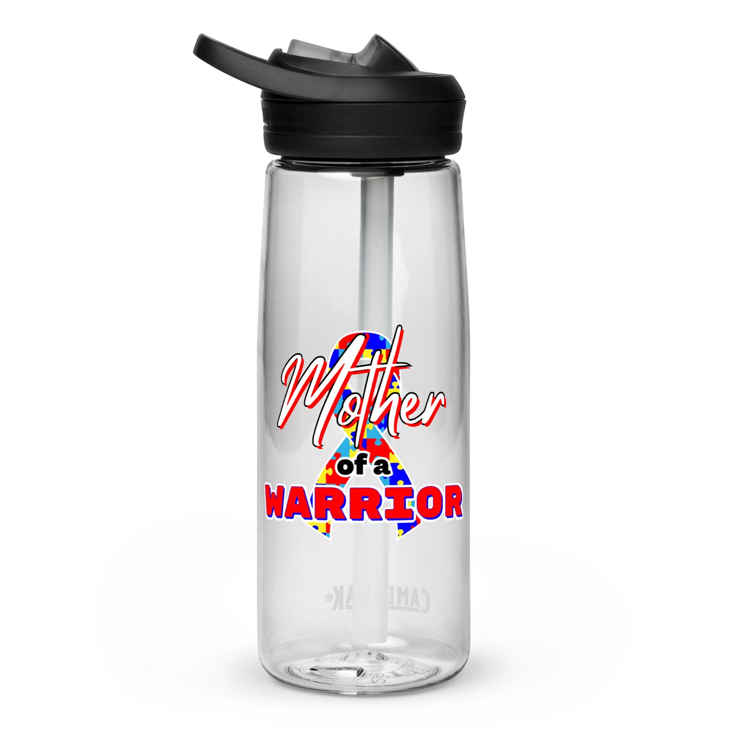 Autism Mother of a Warrior Sports Bottle