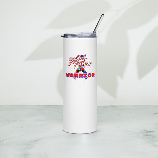 Autism Mother of a Warrior Skinny Tumbler