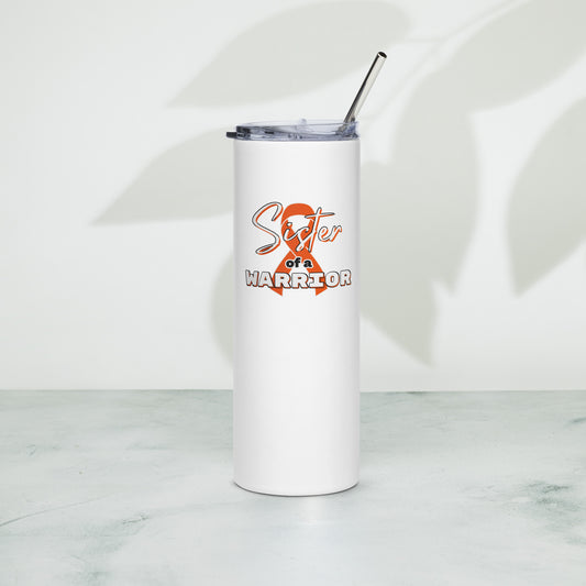 ADHD Sister of a Warrior Skinny Tumbler