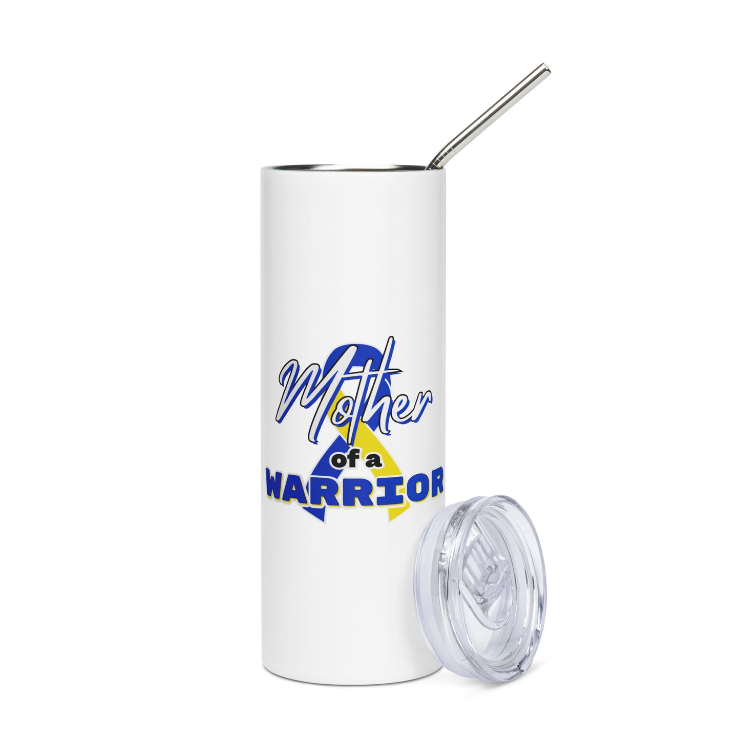 Down syndrome Mother of a Warrior Skinny Tumbler