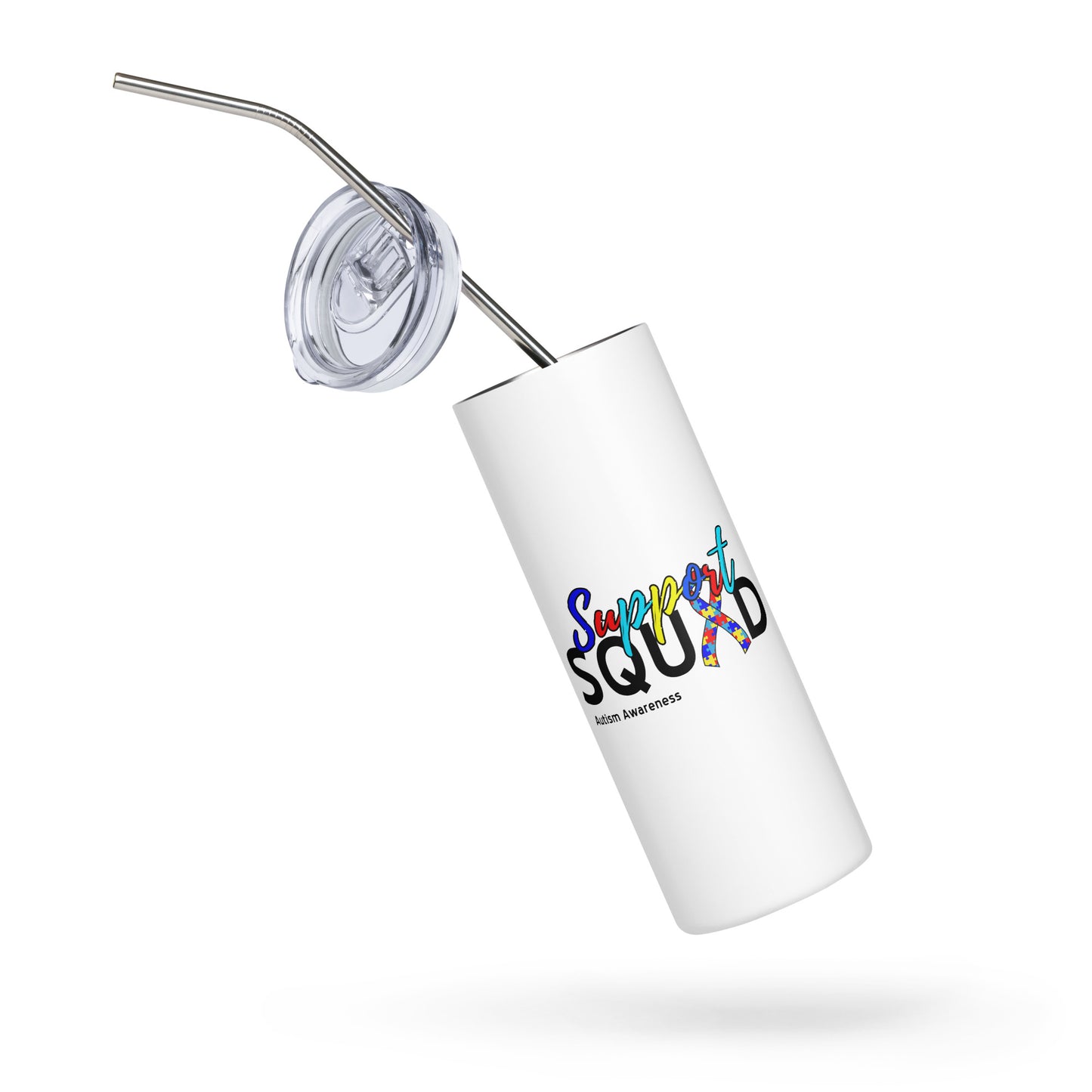 Autism Support Squad Skinny Tumbler