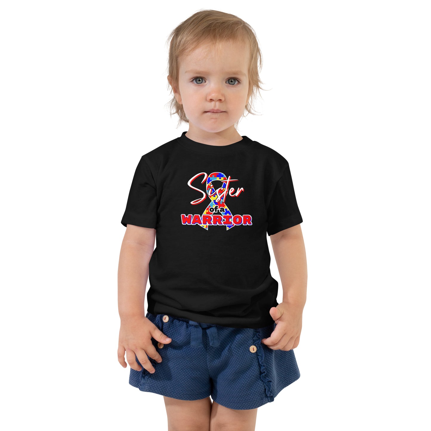 Autism Sister of a Warrior Toddler Tee