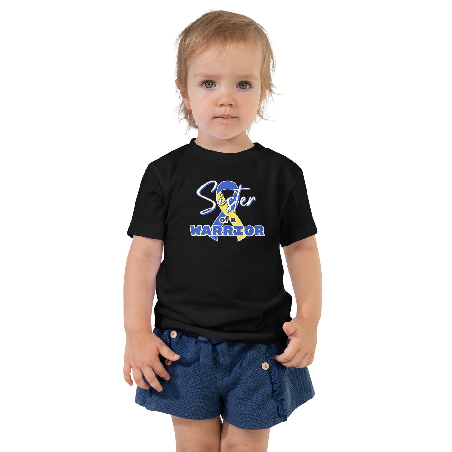 Down syndrome Sister of a Warrior Toddler Tee