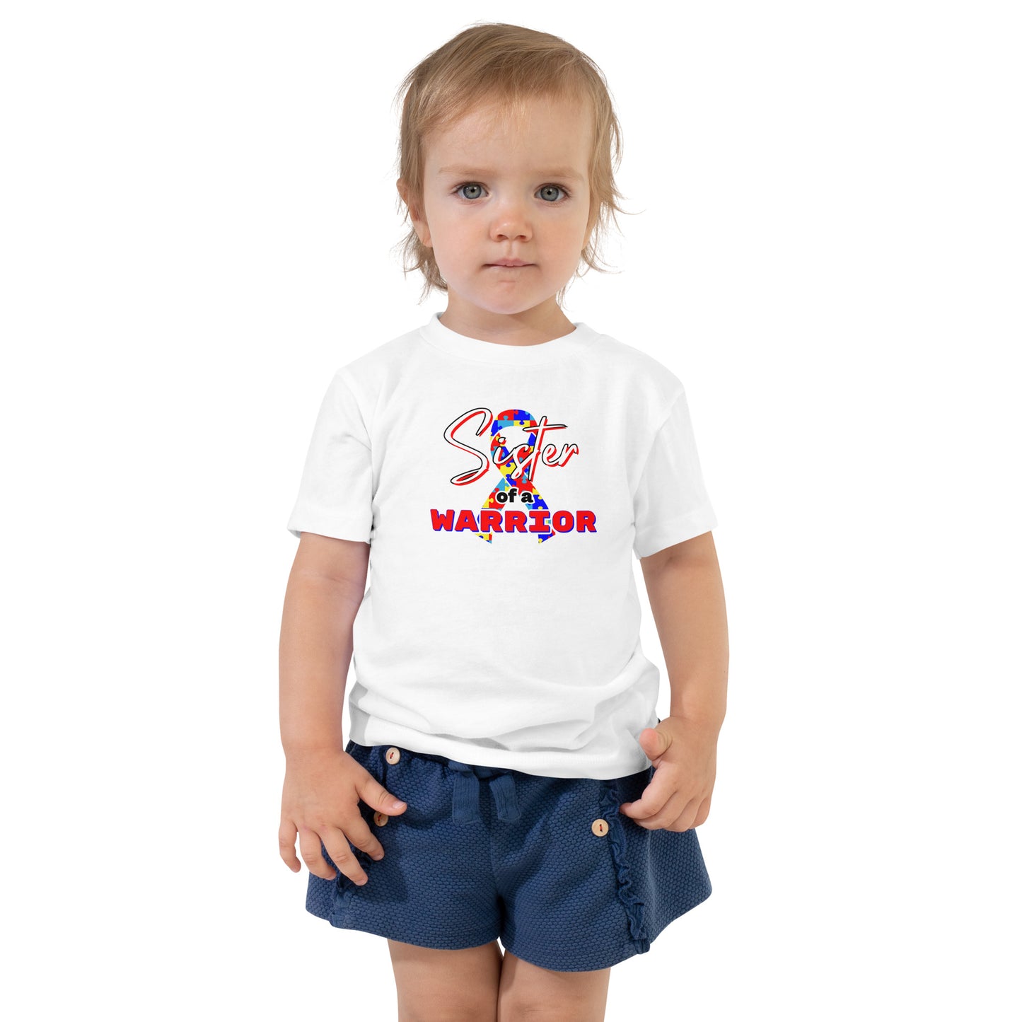 Autism Sister of a Warrior Toddler Tee