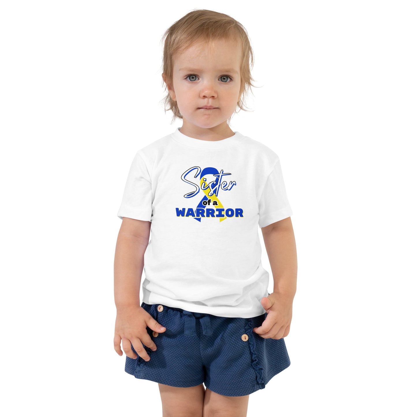 Down syndrome Sister of a Warrior Toddler Tee