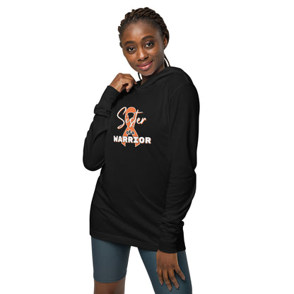 ADHD Sister of a Warrior LS Hooded Tee